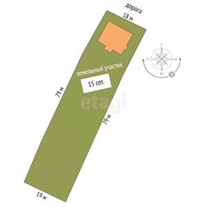 Дом 115м², 1-этажный, участок 15 сот.