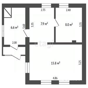 Дом 38м², 1-этажный, участок 7 сот.