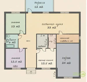 Дом 107м², 1-этажный, участок 10 сот.