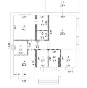 Дом 111м², 1-этажный, участок 15 сот.