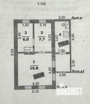 Дом 37м², 1-этажный, участок 8 сот.