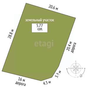 Дача 21м², 1-этажный, участок 6 сот.