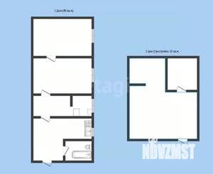 Дом 60м², 1-этажный, участок 2 сот.