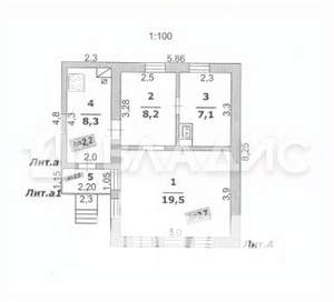 Дом 45м², 1-этажный, участок 19 сот.