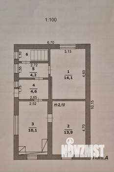 Дом 47м², 1-этажный, участок 11 сот.