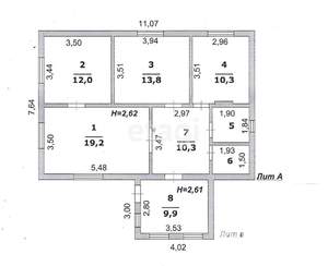 Дом 82м², 1-этажный, участок 15 сот.
