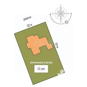 Дом 270м², 1-этажный, участок 15 сот.  