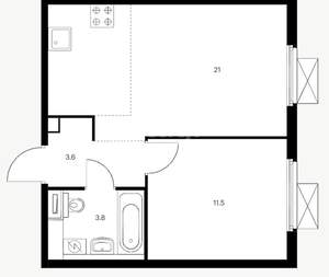 Дом 111м&sup2;, 2-этажный, участок 15 сот.  