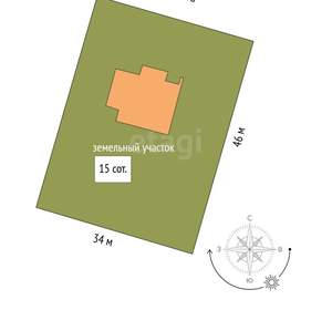 Дом 195м², 3-этажный, участок 15 сот.  