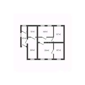 Дом 108м², 1-этажный, участок 8 сот.  