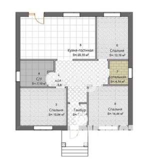 Дом 105м&sup2;, 1-этажный, участок 15 сот.  