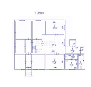 Дом 225м², 1-этажный, участок 23 сот.  