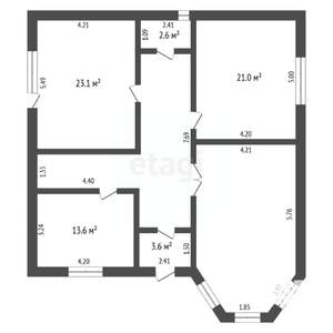 Дом 130м², 1-этажный, участок 10 сот.  