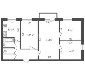 Дом 107м&sup2;, 1-этажный, участок 10 сот.  