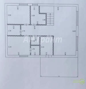 Дом 150м², 2-этажный, участок 8 сот.  