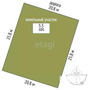 Дом 12м&sup2;, 1-этажный, участок 5 сот.  