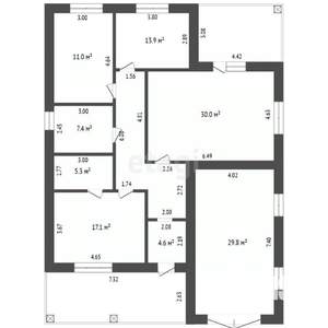 Дом 160м², 1-этажный, участок 15 сот.  