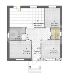 Дом 160м&sup2;, 1-этажный, участок 9 сот.  