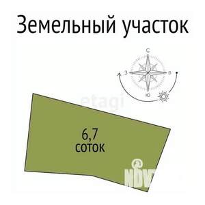 Дом 123м², 2-этажный, участок 7 сот.  