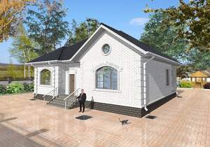 Дом 100м&sup2;, 1-этажный, участок 13 сот.  