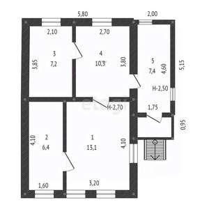 Дом 45м&sup2;, 1-этажный, участок 6 сот.  