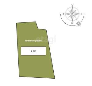 Дом 30м&sup2;, 1-этажный, участок 6 сот.  