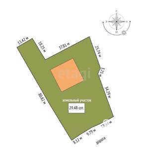 Дом 400м², 1-этажный, участок 30 сот.  