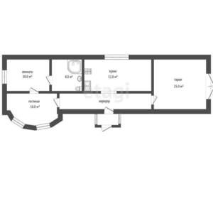 Дом 76м&sup2;, 1-этажный, участок 5 сот.  