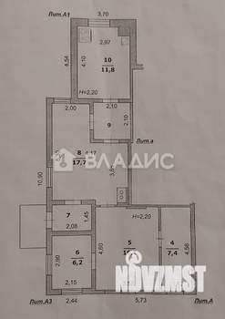 Дом 66м&sup2;, 1-этажный, участок 5 сот.  