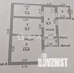 Дом 45м², 1-этажный, участок 4 сот.  
