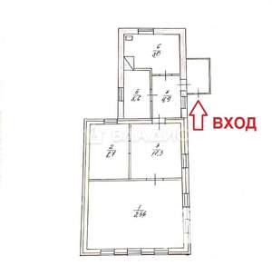 Дом 62м², 1-этажный, участок 10 сот.  