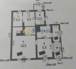 Дом 60м&sup2;, 1-этажный, участок 10 сот.  