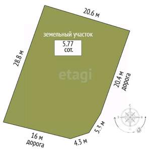 Дача 21м², 1-этажный, участок 6 сот.  