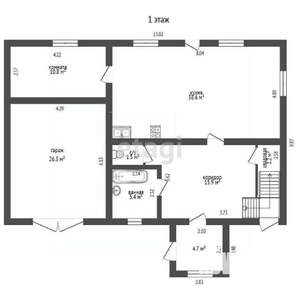 Дом 208м², 2-этажный, участок 6 сот.  