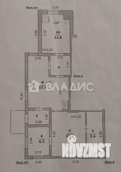 Дом 66м², 2-этажный, участок 5 сот.  