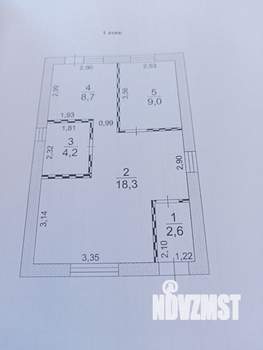Дом 43м², 1-этажный, участок 6 сот.  
