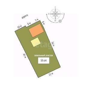 Дом 120м&sup2;, 2-этажный, участок 10 сот.  