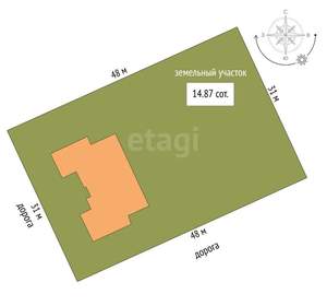 Дом 147м&sup2;, 1-этажный, участок 15 сот.  