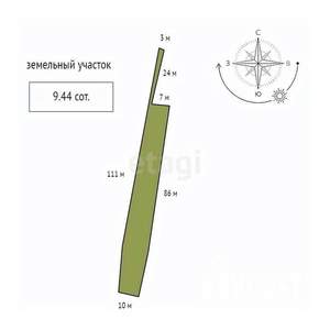 Дом 23м², 1-этажный, участок 9 сот.  