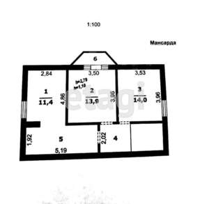 Дом 118м&sup2;, 1-этажный, участок 14 сот.  