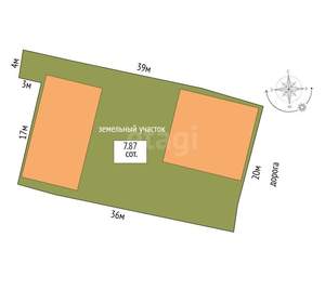 Дом 34м&sup2;, 1-этажный, участок 8 сот.  