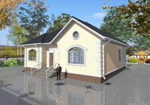 Дом 100м&sup2;, 1-этажный, участок 13 сот.  