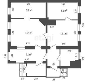 Дом 60м&sup2;, 1-этажный, участок 12 сот.  