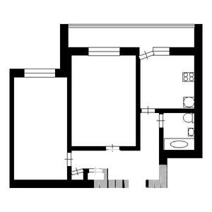 2-к квартира, на длительный срок, 44м2, 5/5 этаж
