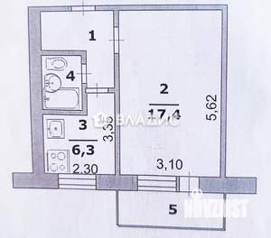 1-к квартира, на длительный срок, 31м2, 4/5 этаж