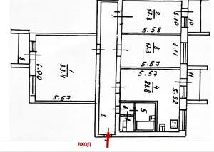 3-к квартира, на длительный срок, 118м2, 4/4 этаж