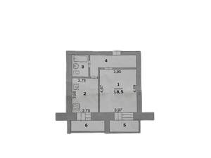 1-к квартира, на длительный срок, 41м2, 6/12 этаж