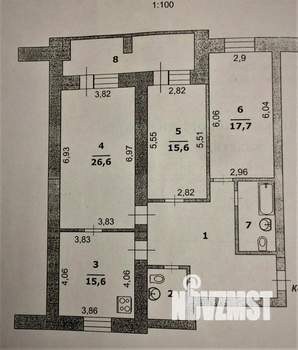 3-к квартира, на длительный срок, 110м2, 3/5 этаж