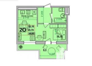 Студия квартира, на длительный срок, 30м2, 9/9 этаж