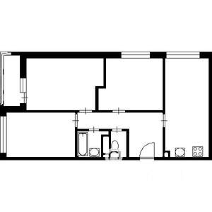 2-к квартира, на длительный срок, 52м2, 4/5 этаж